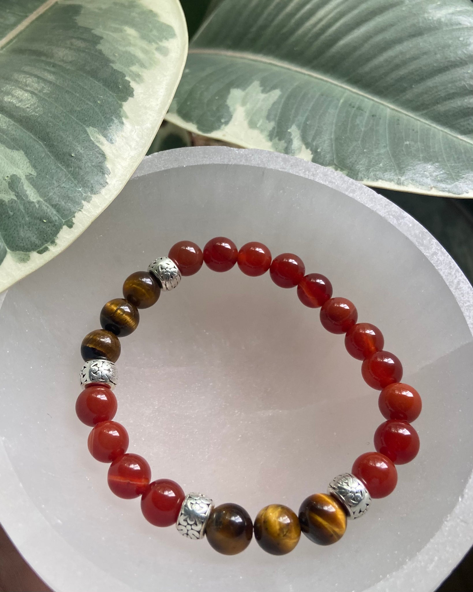 Carnelian and Tigers Eye Bracelet