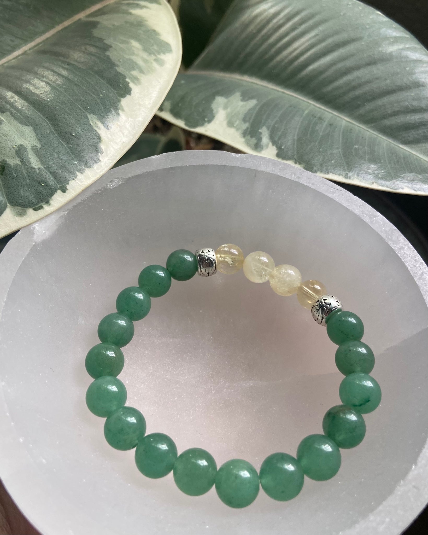 Citrine and Green Aventurine Bracelet