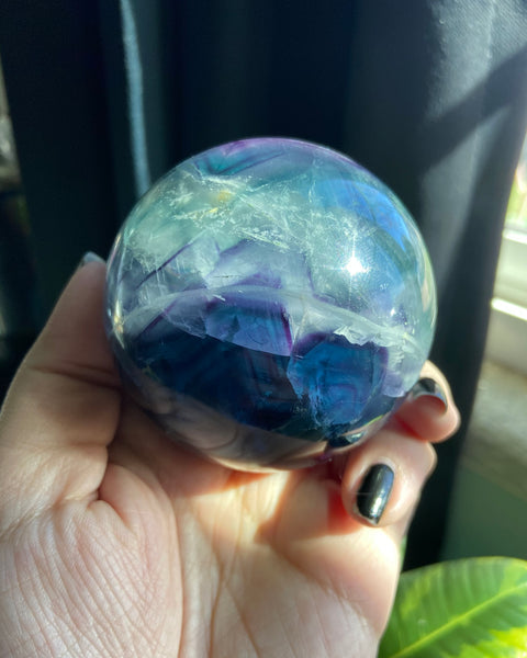 Rainbow Fluorite Sphere