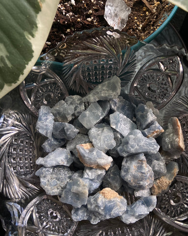 Blue Calcite Raw Stones