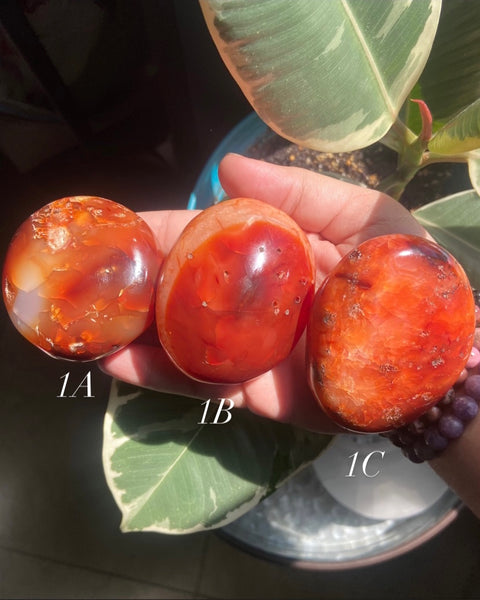 Carnelian Palm Stones