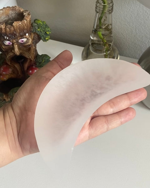 Selenite Moon Bowls