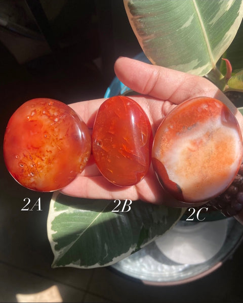 Carnelian Palm Stones